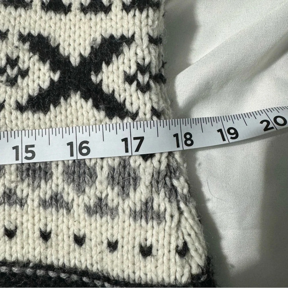 Samsara Wool Blend Cardigan Black White Medium - Picture 8 of 10